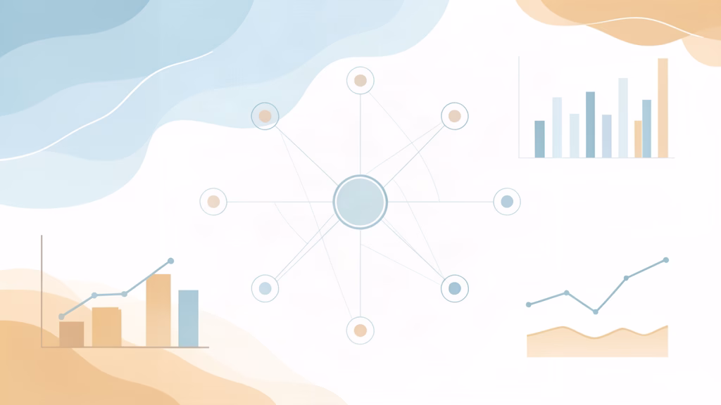 Abstract data visualization dashboard representing digital owner portal transparency for Bay County associations