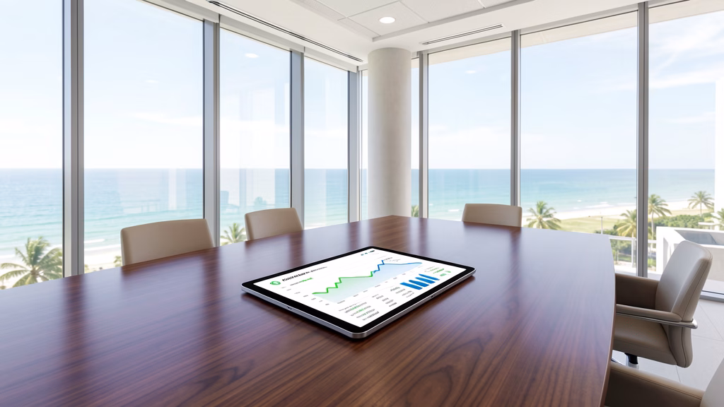 Modern financial reporting dashboard for condo boards