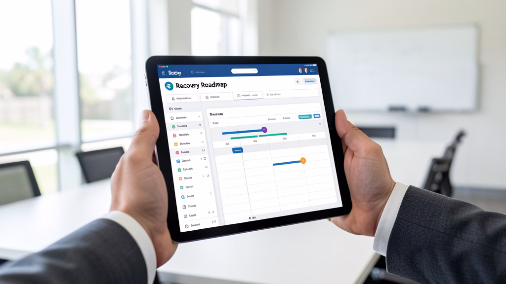 Recovery roadmap on digital tablet