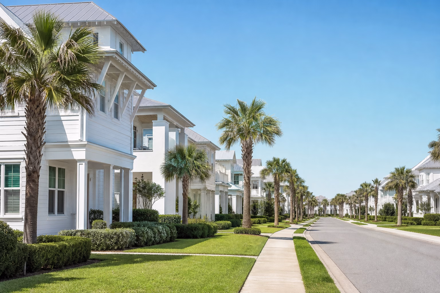 High-end residential neighborhood in Panama City Beach Florida illustrating consistent HOA standards