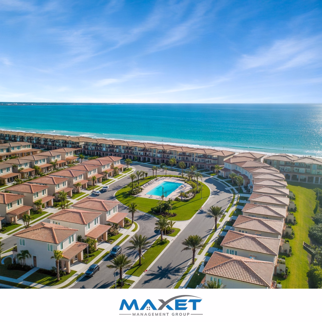 Aerial view of a planned residential community in coastal Northwest Florida